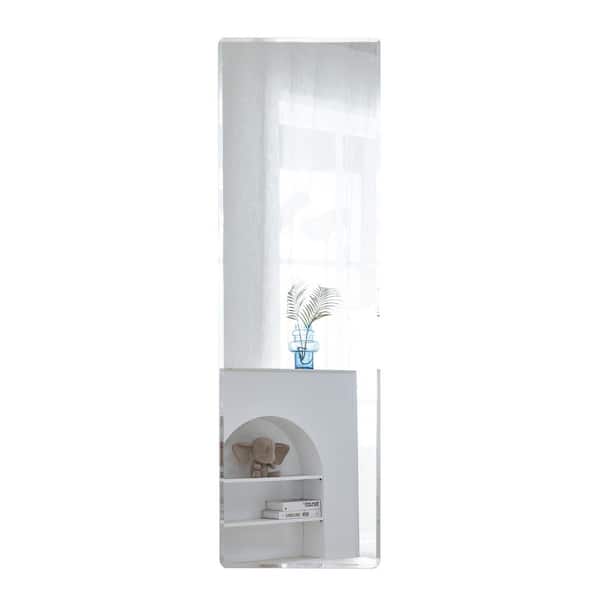 Unbranded 15.7 in. W x 52 in. H Rectangle Aluminum Frame Framed Silver Wall Mirror