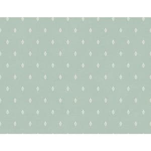 Minty Meadow Petite Feuille Sprig Paper Unpasted Nonwoven Wallpaper Roll 60.75 sq. ft.