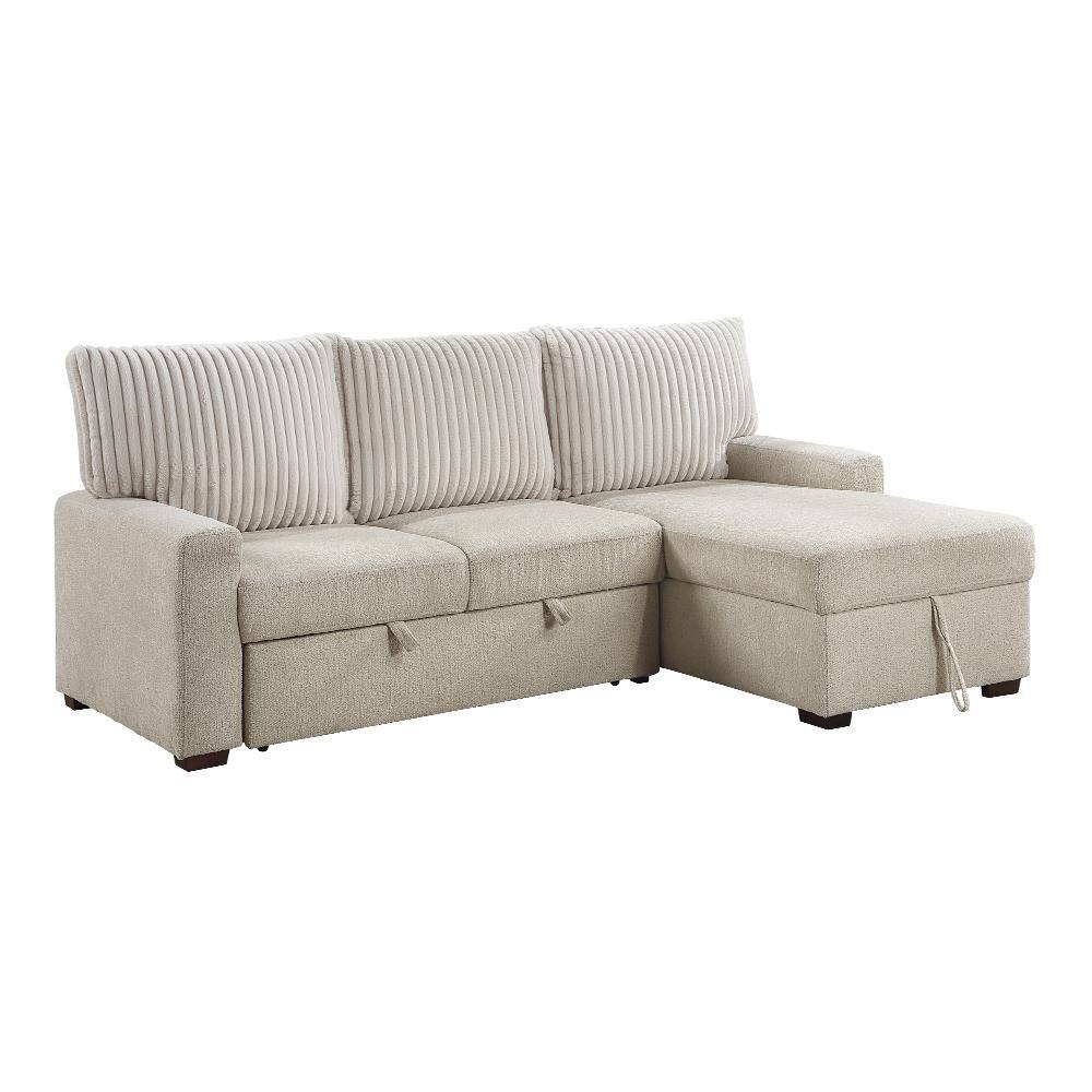 Hankins 87 in. Straight Arm 2-Piece Fabric Sectional Sofa with Right Chaise
