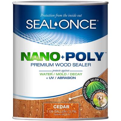 Seal-Once 1 gal. Cedar Ready Mix Penetrating Exterior Wood Stain and Sealer with Polyurethane