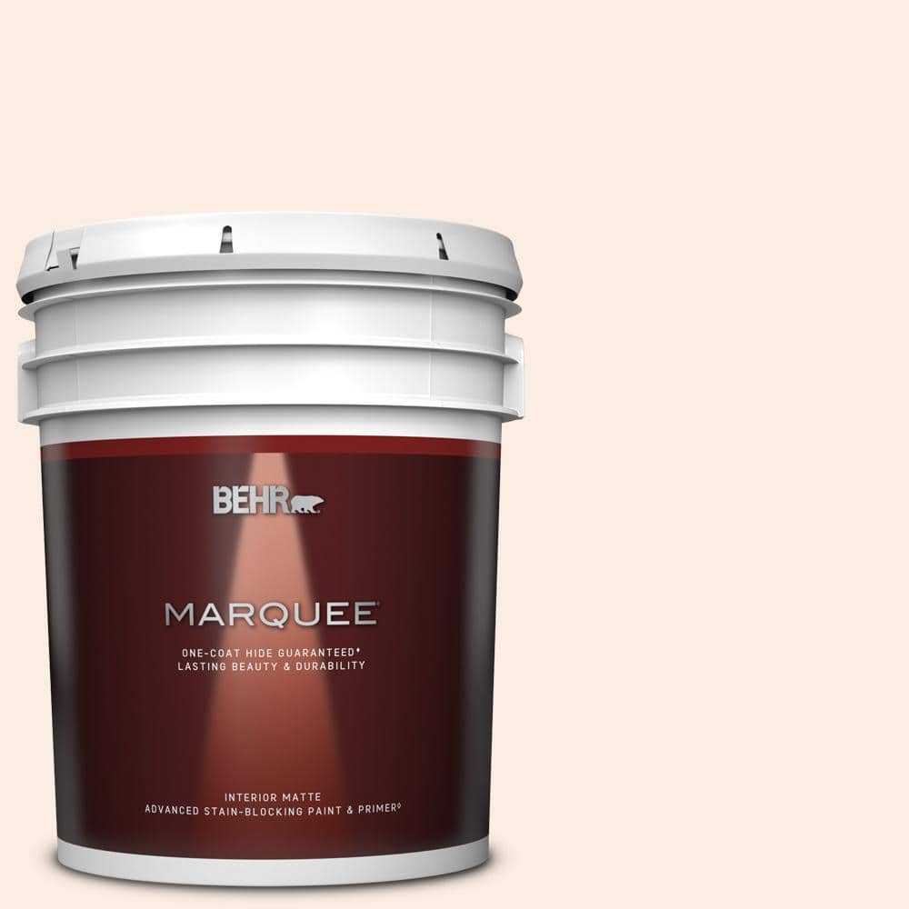 BEHR MARQUEE 5 gal. 250A1 Fine White Matte Interior Paint & Primer