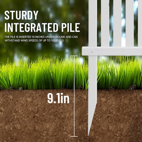 cadeninc 3 ft. W x 4 ft. H White Vinyl Privacy Screen Panels Kit - Fence-LQB1-101