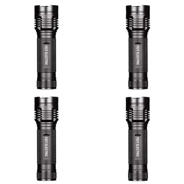 500 Lumens Ultra Bright Tactical High Performance Compact Sliding Zoom LED Flashlight (4-Pack)