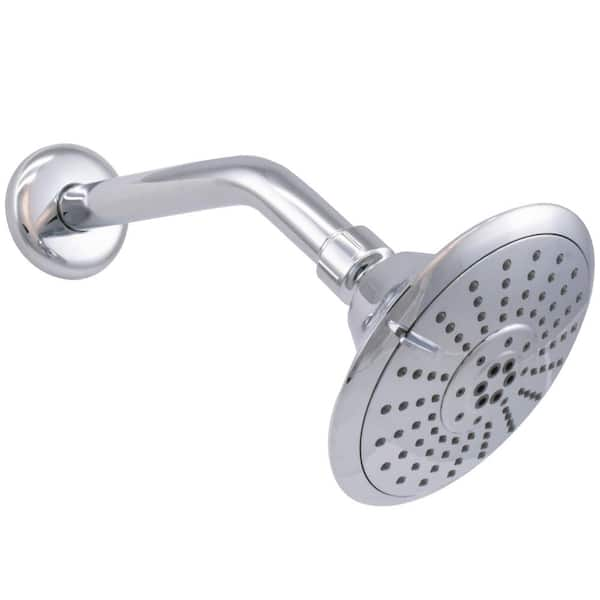 Westbrass 5-Spray Patterns with 1.8 GPM 5 in. Wall Mount Fixed Shower ...