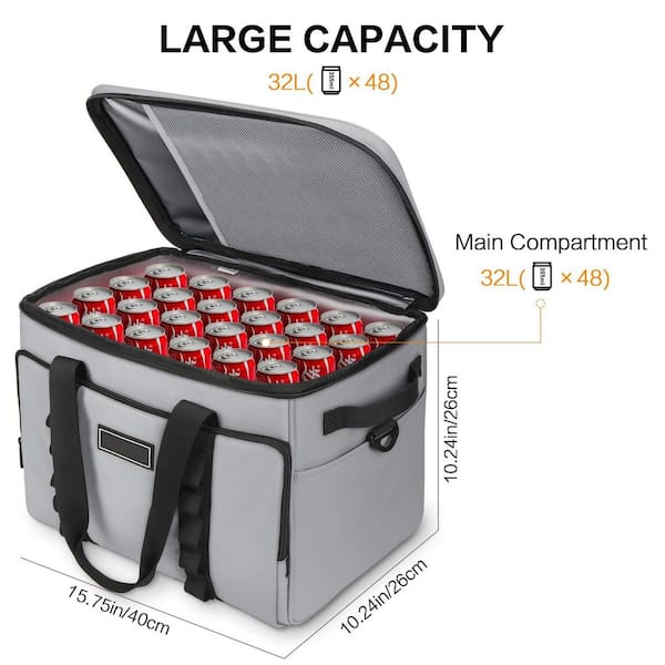 Hcman 33.81 qt. Waterproof Soft Insulated Cooler Bag, Leakproof