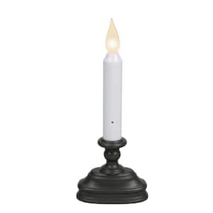 8.5 in. Dual LED Color Standard Battery Operated Candle with Aged Bronze Base