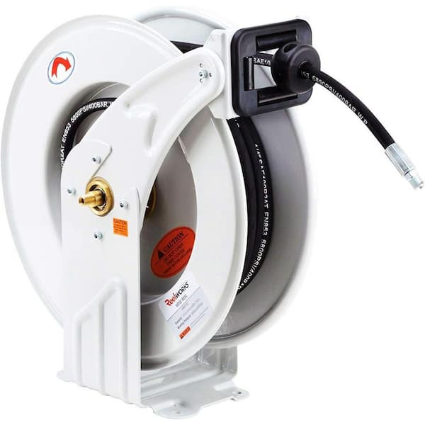 1/2 in. x 50 ft. Steel Dual Arm Oil Hose Reel SAE 100R1AT Hose