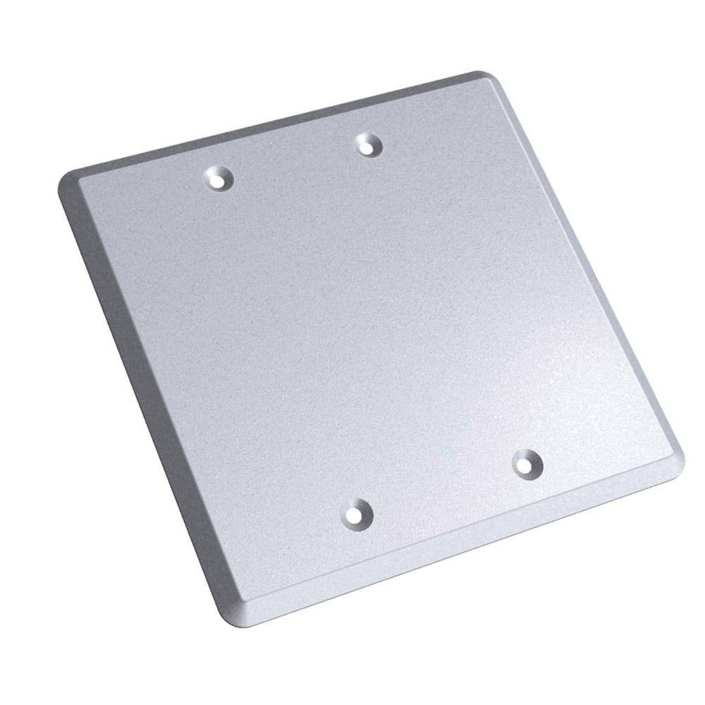 White Two-Gang Weatherproof Blank Cover 20pc