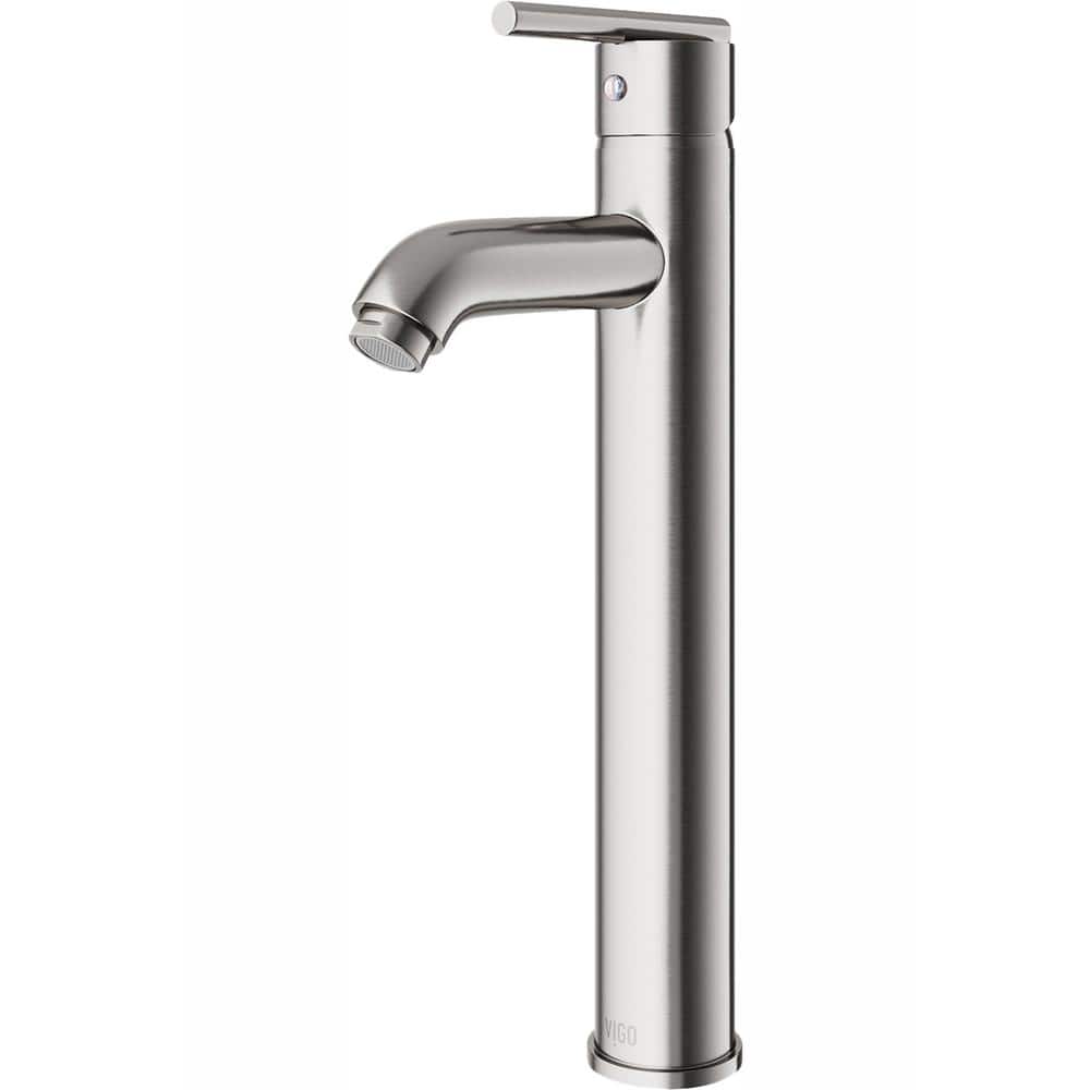 Seville 13" Modern Black and Nickel Vessel Sink Faucet