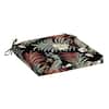 ARDEN 19 in x 18 in Simone Black Tropical Rectangle Outdoor Seat Pad ZM0C362B-D9Z1