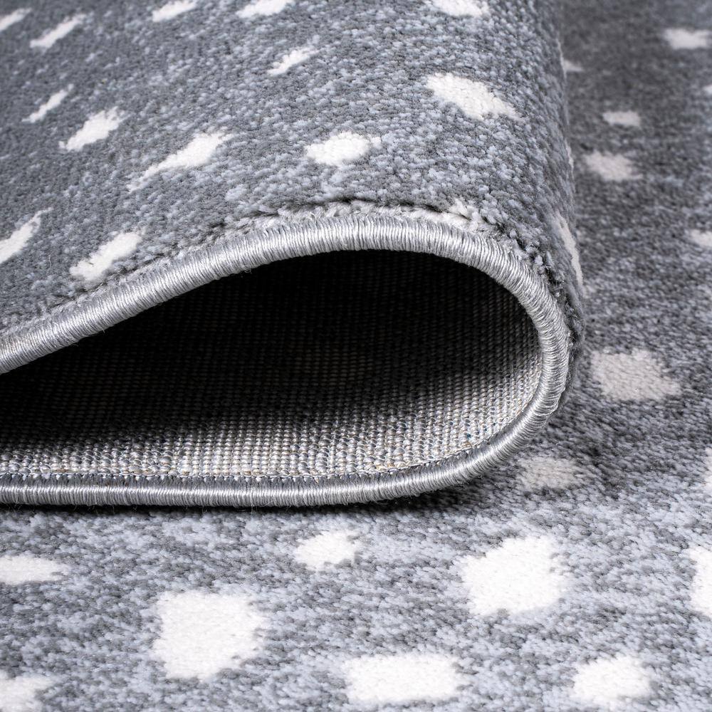 Modern Abstract Antelope 8' x 10' Gray Synthetic Area Rug