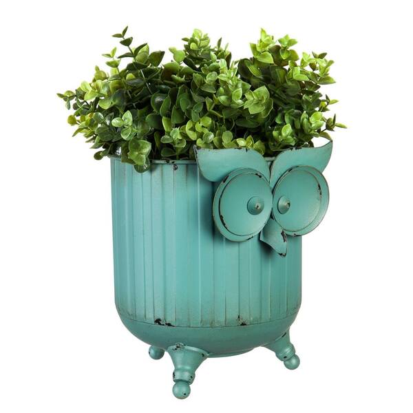Metal Owl Planter Large
