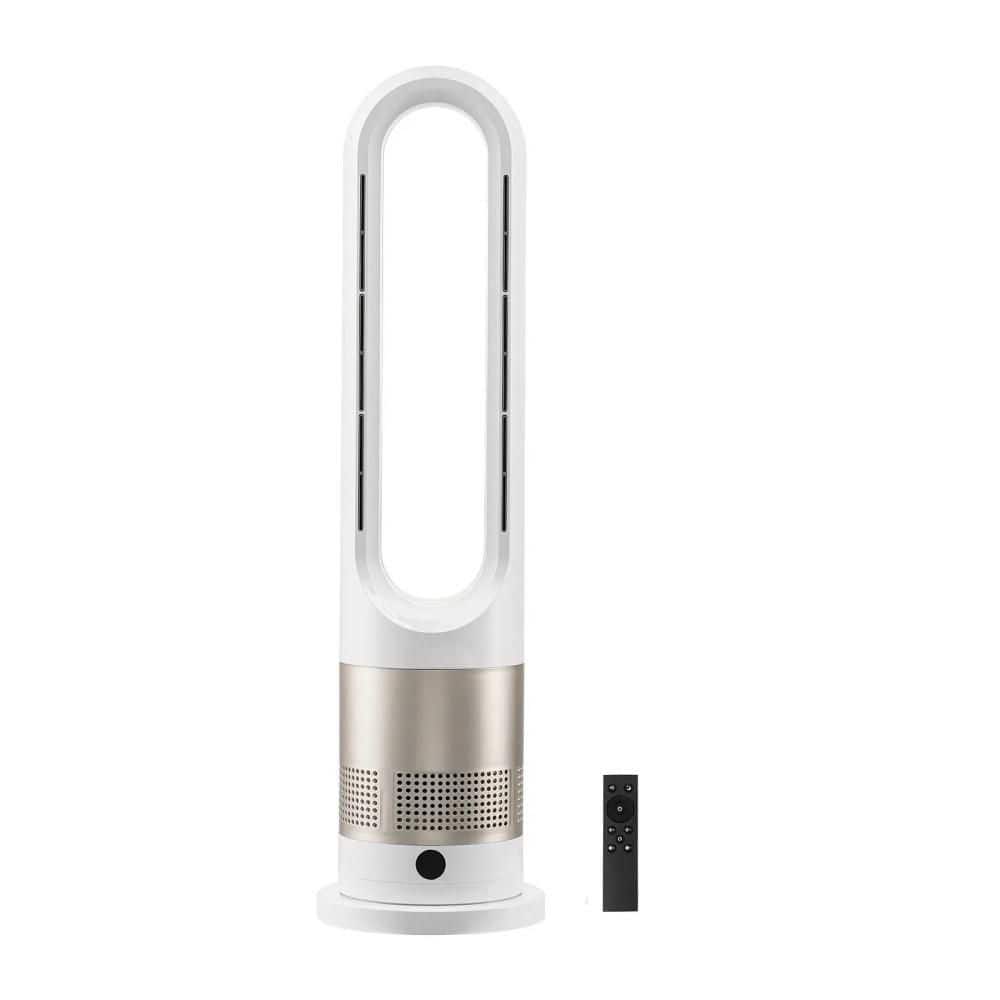 26 in. Oscillating Cold & Heating Air Floor Fan Bladeless Tower Fan in White with 8 Speeds, 9H Timer,Remote Control price history on PriceWatchPro