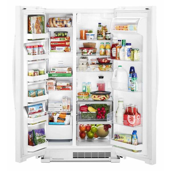 Kenmore 36 Side-by-Side Refrigerator and Freezer with 25 Cubic  Ft. Total Capacity, White : Appliances