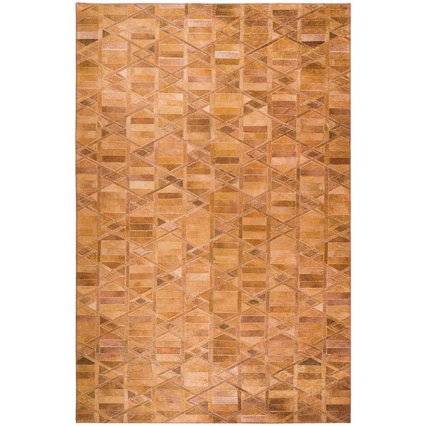 Laredo Brown 3 ft. x 5 ft. Indoor/Outdoor Washable Rug