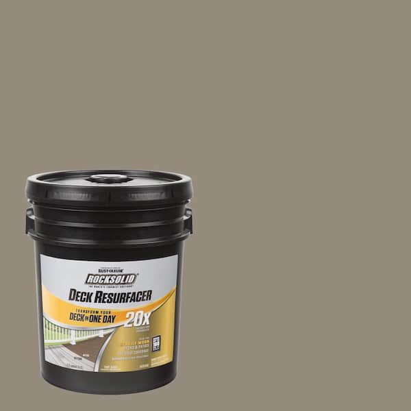 Rust-Oleum RockSolid 4 gal. Taupe Exterior 20X Deck Resurfacer