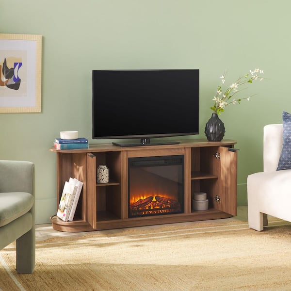 Walker Edison Furniture Company 60 in. Mocha Modern TV Stand with