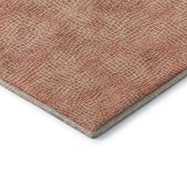Mayfield Premium Machine Washable Abstract AMF1057 Copper 3 ft. x 5 ft. Area Rug