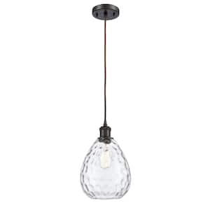 Waverly 1 Light Oil Rubbed Bronze Globe Pendant Light with Clear Glass Shade