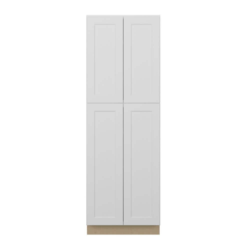 Norfolk Shaker 30 in. W x 90 in. H x 24 in. D in Painted White Plywood Asse