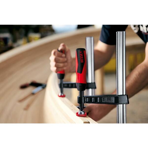 BESSEY TGJ Series 18 in. Bar Clamp with Composite Plastic Handle and 2-1/2  in. Throat Depth TGJ2.518+2K - The Home Depot