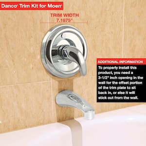 1-Handle Valve Trim Kit in Brushed Nickel for MOEN Tub/Shower Faucets (Valve Not Included)