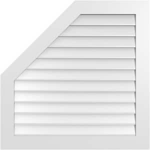 38 in. x 38 in. Octagonal Surface Mount PVC Gable Vent: Decorative with Standard Frame
