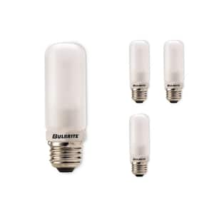 25-Watt Soft White Light T10 (E26) Medium Screw Base Dimmable Frost Mini Halogen Light Bulb(4-Pack)