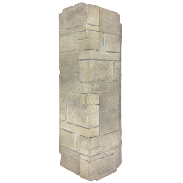 Novik 5.88 in. x 16 in. Dry Stacked Stone Corner in Limestone (5-Case)
