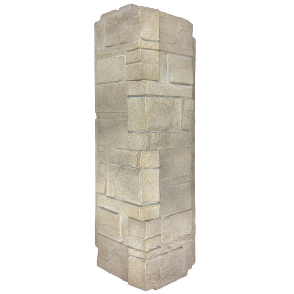 Novik Dry Stacked 5.75 in. x 0.110 in. Stone Corner Panel in Flint Polypropylene