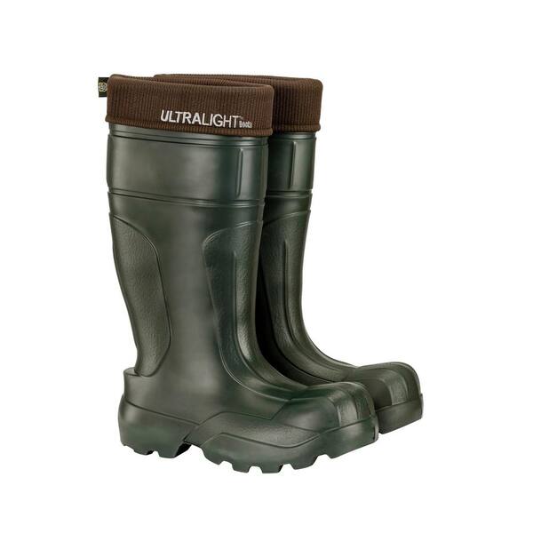 LBC Ultra-Light Men's Shovel Protector Sole, Shock Absorbent Gardening Work Boots - Reinforced Toe - Green Size 11(W)