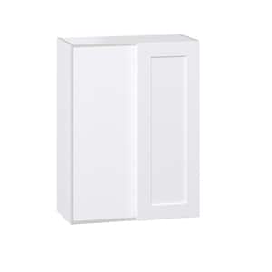 Wallace Painted 30 in. W x 40 in. H x 14 in. D Warm White Shaker Assembled Wall Blindcorner Kitchen Cabinet
