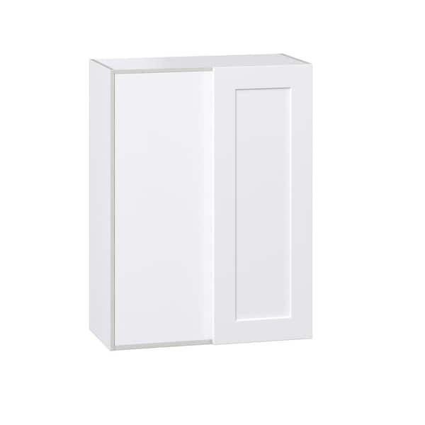 J COLLECTION Roseland 30 in. W x 14 in. D x 40 in. H Assembled Shaker Blind Wall Corner Kitchen Cabinet in Warm White