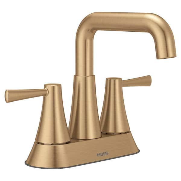 Ronan 4 in. Centerset 2-Handle Bathroom Faucet in Bronzed Gold