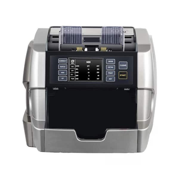 Mixed Denomination Money Counter Machine with Multi Currency Value Counting Serial Number Printer Enabled Detection