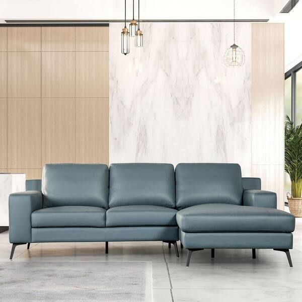 Furniture of America Serina 98.5 in. Square Arm 1-Piece Leather