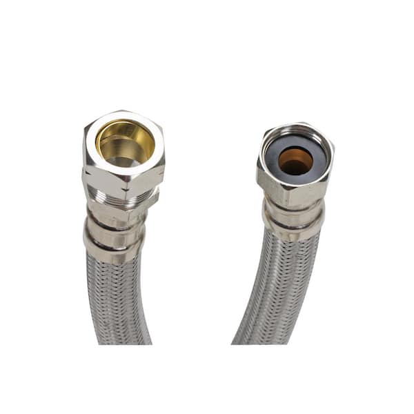 3/4 in. F.I.P. x 3/4 in. Compression x 18 in. L Braided Stainless Steel Water Heater Connector
