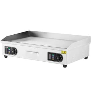 Commercial Electric Griddle, 4,400W Countertop Flat Top Grill, 28.74 x 15.75 x 0. 39 in .528.87 sq. in. Silver