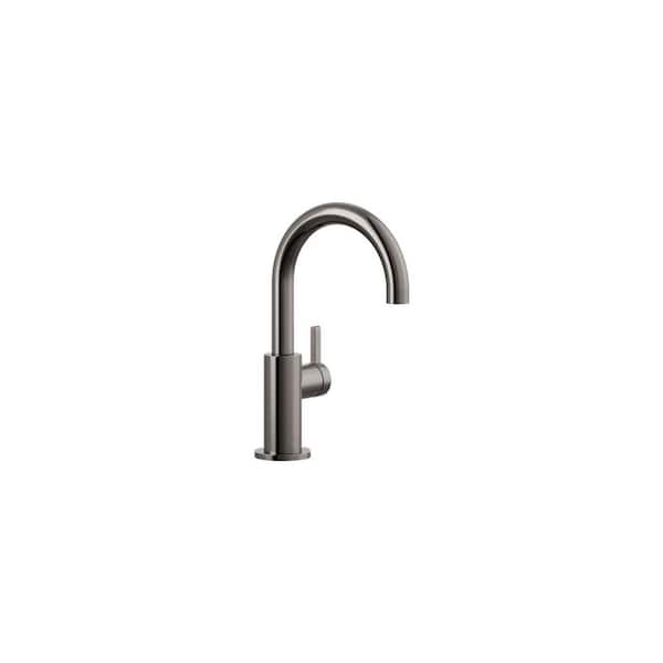 Components 1 Handle Beverage Faucet with 360° Swivel Faucet in Silver Vibrant Titanium