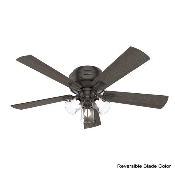 52 Inch Ceiling Fan Light Kit Bronze LED 5 Blade Indoor Large Room 3 Speed 