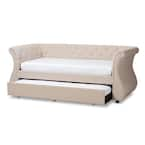 Baxton Studio Delora Beige Queen Trundle Daybed 158-9667-HD - The Home ...