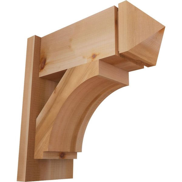 Ekena Millwork 8 in. x 18 in. x 18 in. Imperial Arts and Crafts Smooth Western Red Cedar Outlooker