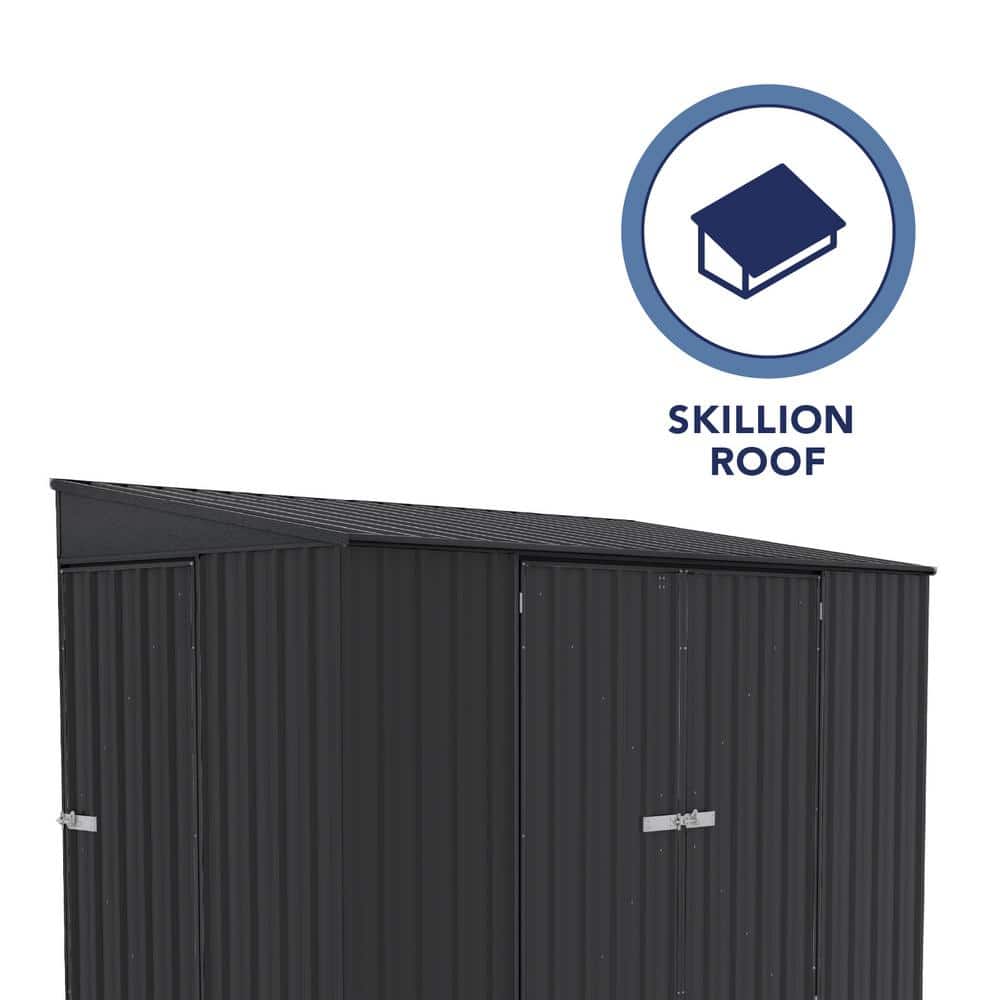 Durango 10' x 5' Gray Metal Bike Shed with Double Doors