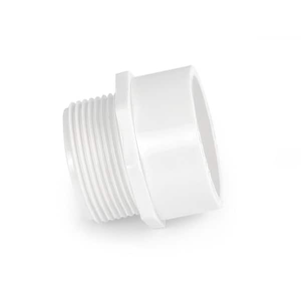 PLUMBFLEX 1-1/2 in. x 1-1/4 in. White Rigid PVC DWV Trap Adapter