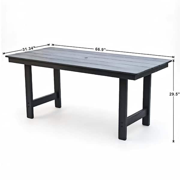 HDPE Patio Dining Family Table, coffee table, outdoor table for 4