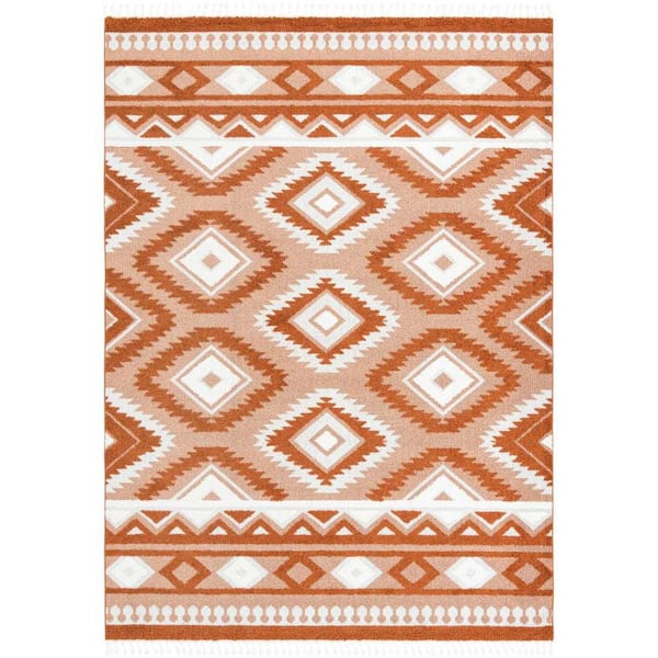 Unique Loom Boho Gigi Rust Red 10 ft. x 14 ft. 1 in. Area rug