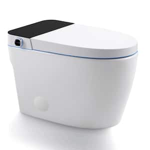 Stylement Tankless Smart Bidet 1-\Piece Toilet Square in White, Auto Open/Close, Auto Flush, Heated Seat, Warm Air Dryer