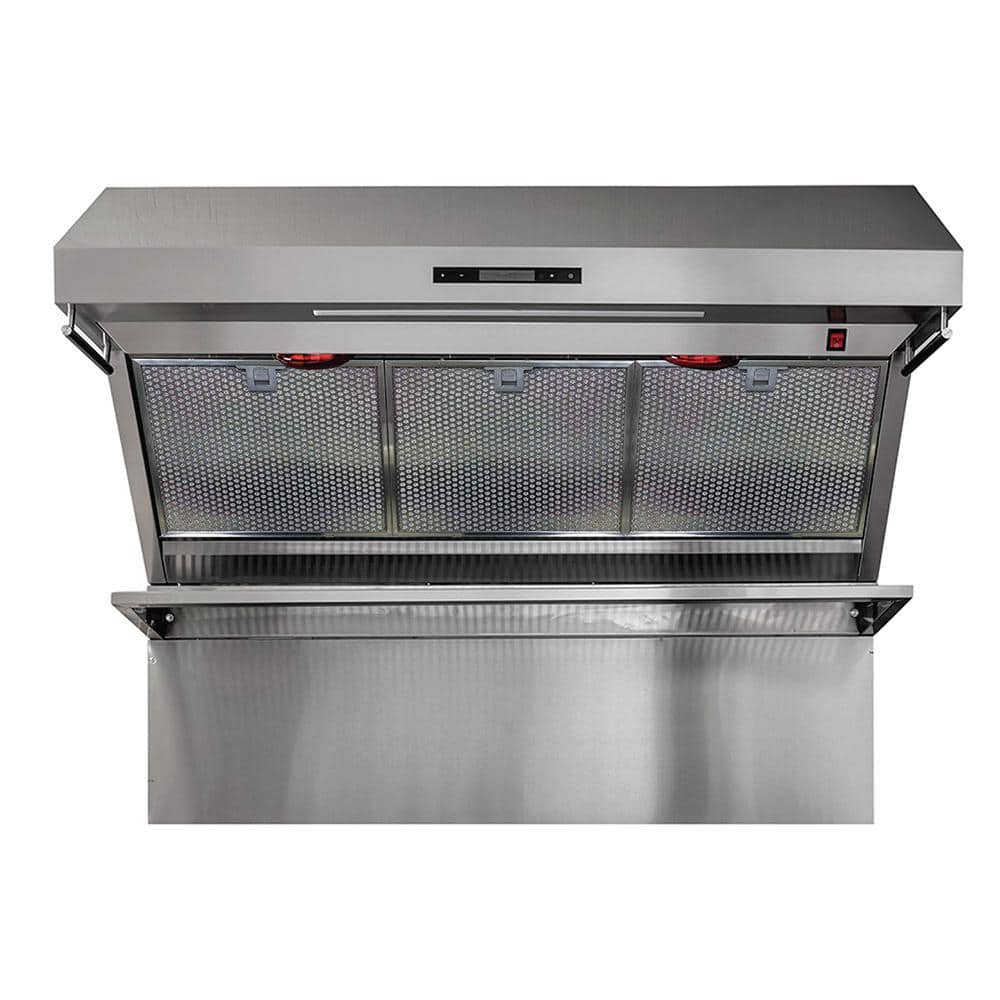Forno Savona 48 in. Wall Mount Range Hood With Red Light Warmers/Shelf/Back  Splash Hybrid Filters in Stainless Steel FRHWM5029-48HB - The Home Depot