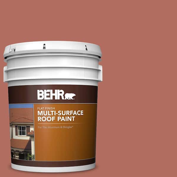 5 gal. #PPU2-12 Terra Cotta Urn Flat Multi-Surface Exterior Roof Paint