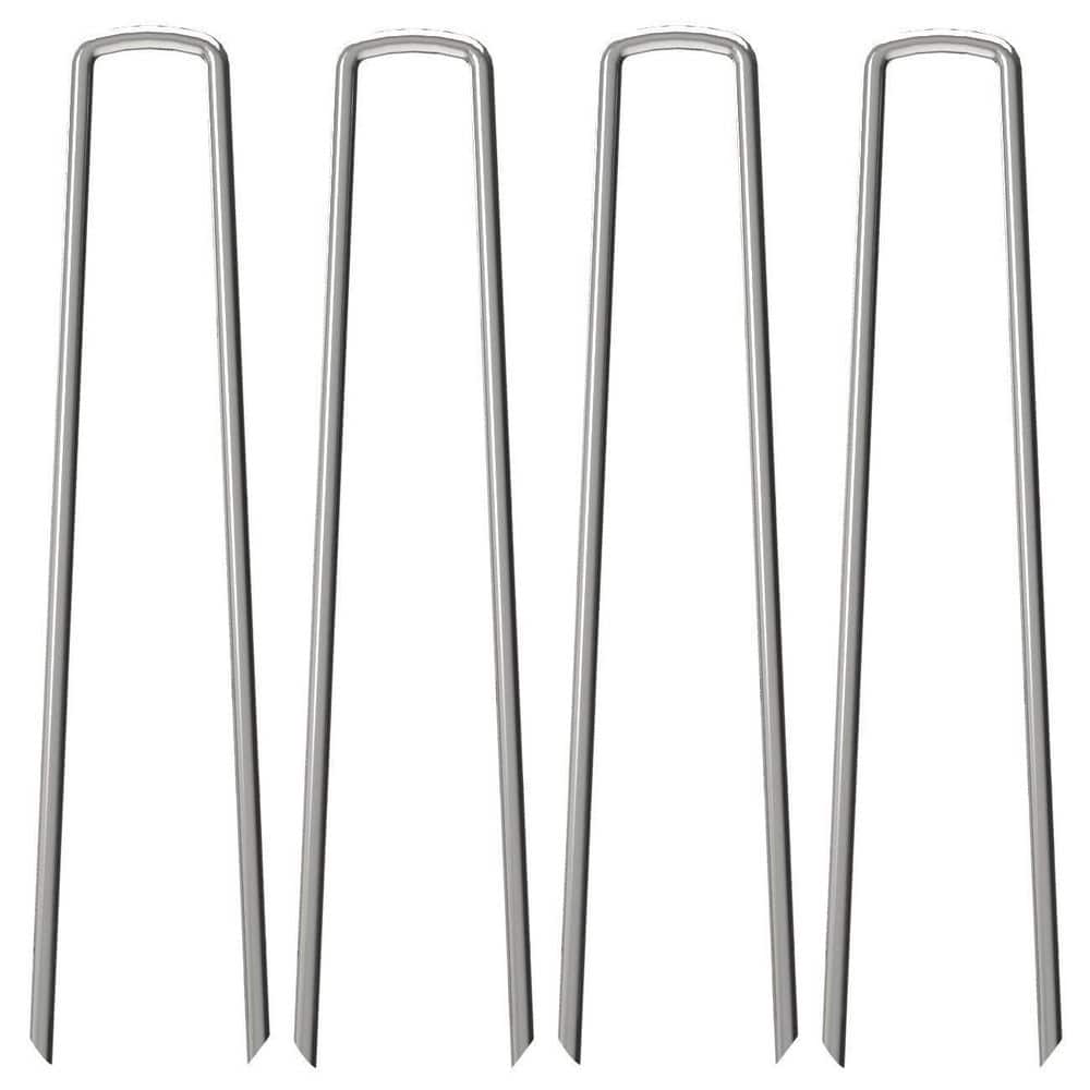 12 in. Galvanized Steel Landscape Staples Heavy Duty Garden Stakes Trapezoidal Plant Support 200-Pack price history on PriceWatchPro